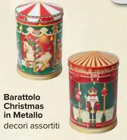 Carrefour Barattolo Christmas in Metallo offerta