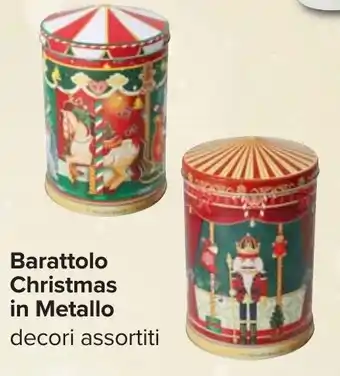 Carrefour Barattolo Christmas in Metallo offerta