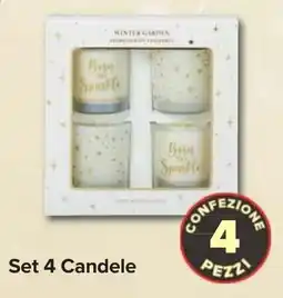 Carrefour Set 4 Candele offerta