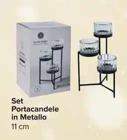 Carrefour Set Portacandele in Metallo offerta