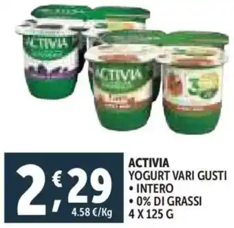 Deco Supermercati Activia yogurt offerta