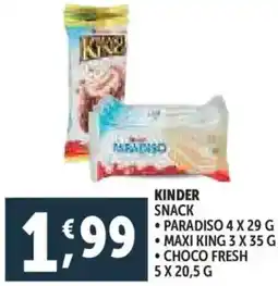 Deco Supermercati Kinder snack offerta