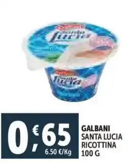Deco Supermercati Galbani santa lucia ricottina offerta