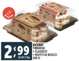 Deco Supermercati Vicenzi tiramisù offerta