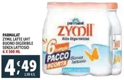 Deco Supermercati Parmalat zymil latte uht buono digeribile senza lattosio offerta
