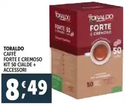 Deco Supermercati Toraldo caffè forte e cremoso kit 50 cialde + accessori offerta