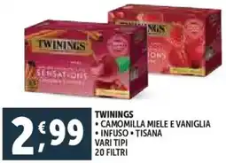 Deco Supermercati Twinings Camomilla miele e vaniglia Infuso Tisana offerta
