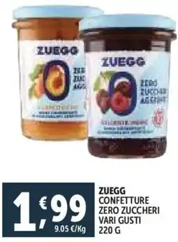 Deco Supermercati Zuegg confetture zero zuccheri offerta