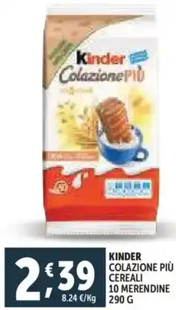 Deco Supermercati Kinder colazione più cereali offerta