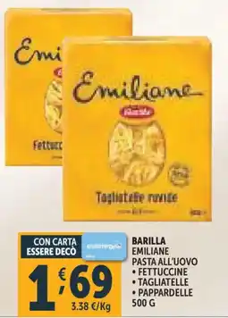 Deco Supermercati Barilla emiliane pasta all'uovo offerta