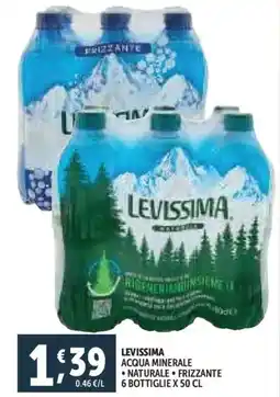 Deco Supermercati Levissima acqua minerale offerta