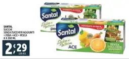 Deco Supermercati Santal succhi senza zuccheri aggiunti offerta