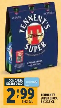 Deco Supermercati Tennent's super birra offerta