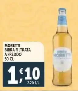 Deco Supermercati Moretti birra filtrata a freddo offerta