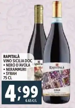 Deco Supermercati Rapitalà vino sicilia DOC offerta