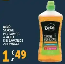 Deco Supermercati Decò sapone per lavaggi a mano e in lavatrice offerta