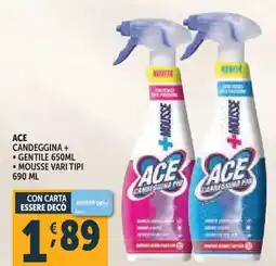 Deco Supermercati Ace candeggina + offerta
