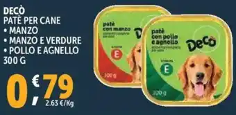 Deco Supermercati Decò patè per cane offerta