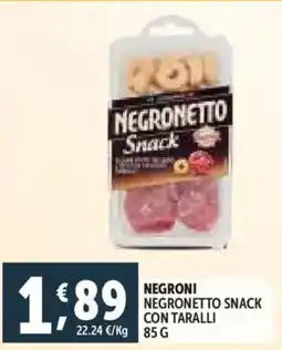 Deco Supermercati Negroni negronetto snack con taralli offerta