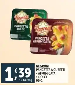 Deco Supermercati Negroni pancetta a cubetti offerta