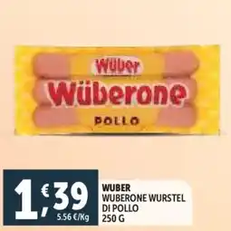 Deco Supermercati Wuber wuberone wurstel di pollo offerta