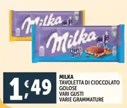 Deco Supermercati Milka tavoletta di cioccolato golose offerta