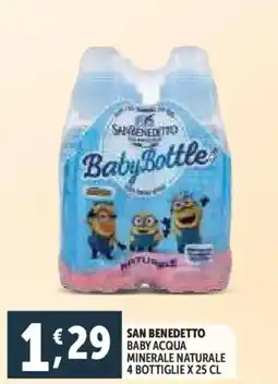 Deco Supermercati San benedetto baby acqua minerale naturale offerta