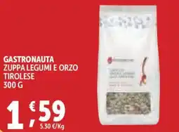 Deco Supermercati Gastronauta zuppa legumi e orzo tirolese offerta