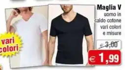 Magazzini Smart Maglia V uomo in caldo cotone offerta
