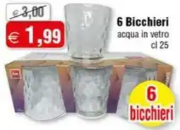 Magazzini Smart 6 Bicchieri acqua in vetro offerta