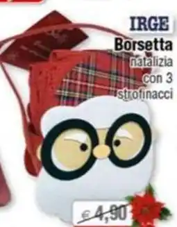 Magazzini Smart IRGE Borsetta natalizia con 3 strofinacci offerta