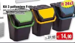 Magazzini Smart Kit 3 pattumiere Frida offerta