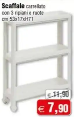 Magazzini Smart Scaffale carrellato con 3 ripiani e ruote offerta