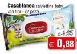 Magazzini Smart Casablanca salviettine baby vari tipi - 72 pezzi offerta