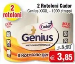 Magazzini Smart 2 Rotoloni Cador Genius XXXL - 1000 strappi offerta