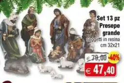 Magazzini Smart Set 13 pz Presepe grande offerta