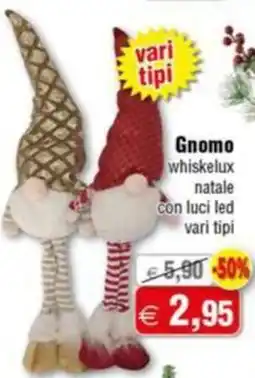 Magazzini Smart Gnomo whiskelux natale con luci led offerta