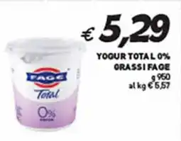Coal Yogur total 0% grassi FAGE offerta