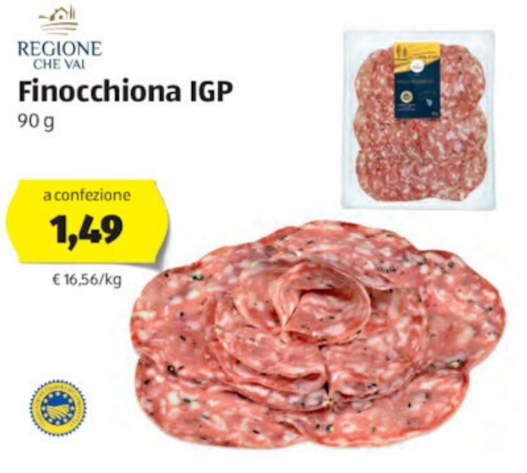 Finocchiona IGP 90g offerta di ALDI