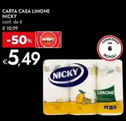 Bennet Carta casa limone NICKY offerta
