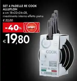 Bennet Set 4 padelle re cook ALLUFLON offerta