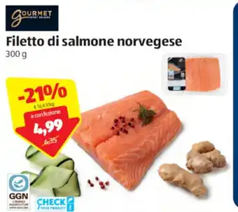 ALDI Filetto di salmone norvegese 300g offerta