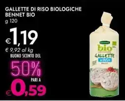 Bennet Gallette di riso biologiche BENNET BIO offerta