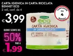 Bennet Carta igienica in carta riciclata BENNET ECO offerta