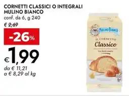 Bennet Cornetti classici o integrali MULINO BIANCO offerta