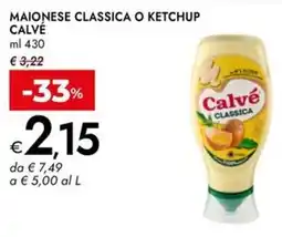 Bennet Maionese classica o ketchup CALVÉ offerta