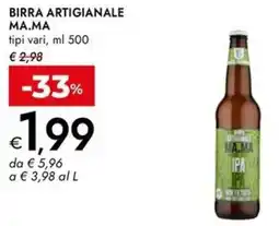 Bennet Birra artigianale MA.MA offerta