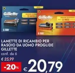 Bennet Lamette di ricambio per rasoio da uomo proglide GILLETTE offerta