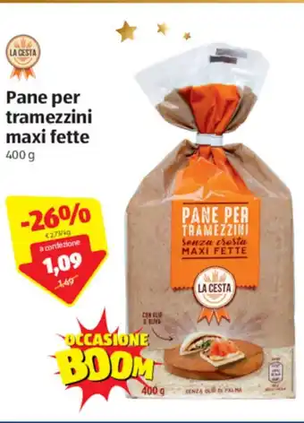 Pane per tramezzini maxi fette 400g