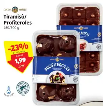 ALDI Tiramisù/Profiteroles 450/500g offerta
